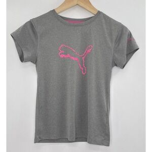 Puma Girl's Activewear Short Sleeve Athletic Tee Polyester‎ Training Top Sz XL